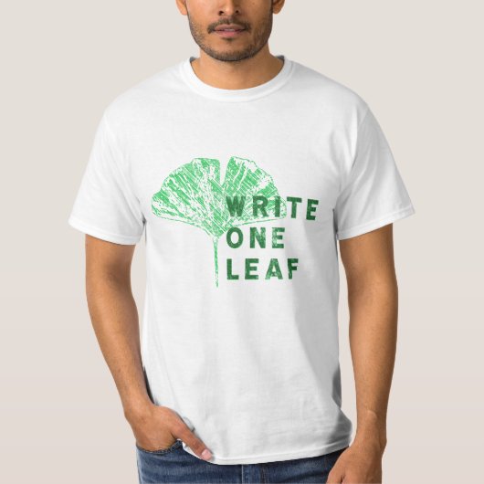 Schrijf One Leaf Merch | Gingko T-shirt (Voorkant)