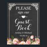 Schrijf ons Guestbook in | Chalkboard bruiloft Poster<br><div class="desc">===================== OVER DIT ONTWERP ==================== onze Gastenboek ondertekenen | Sjabloon van het bordenteken Floral Chalkboard Wedding Sign (1) De standaardgrootte is 8.5 x 11 duim, kunt u het in om het even welke grootte veranderen. (2) Alle tekststijl, kleuren, grootte kunnen worden gewijzigd om aan uw behoeften te voldoen. (3) Neem...</div>