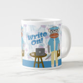 Schrijf op Auteur het Monkey Patroon van de Contac Grote Koffiekop (Voorkant rechts)