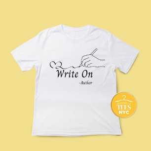 Schrijf op auteur met lange mouwen t-shirt