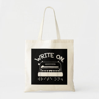 Schrijf op braille met gezichtsstoornissen tote bag