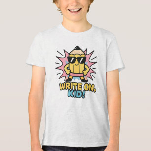 Schrijf op Kind Shirt Terug naar school Shirt