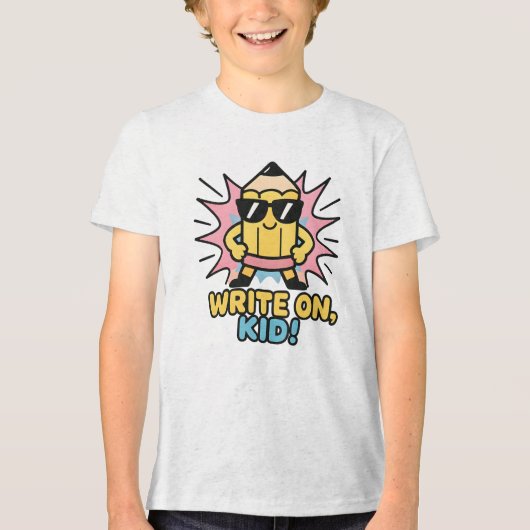 Schrijf op Kind Shirt Terug naar school Shirt (Voorkant)