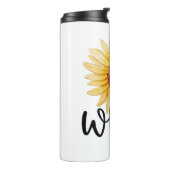 Schrijf op (met Zonnebloem) Thermosbeker (Gedraaid links)