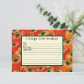 Schrijf op Recipe Kaart Juicy Tomato Pattern (Staand voorkant)