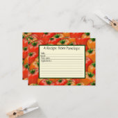 Schrijf op Recipe Kaart Juicy Tomato Pattern (Voorkant / Achterkant in situ)