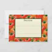 Schrijf op Recipe Kaart Juicy Tomato Pattern (Achterkant)