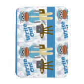 Schrijf op! Schrijver Sock Monkey Auteur Fun Magneet (Verticaal)