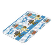 Schrijf op! Schrijver Sock Monkey Auteur Fun Magneet (Linkerzijde)