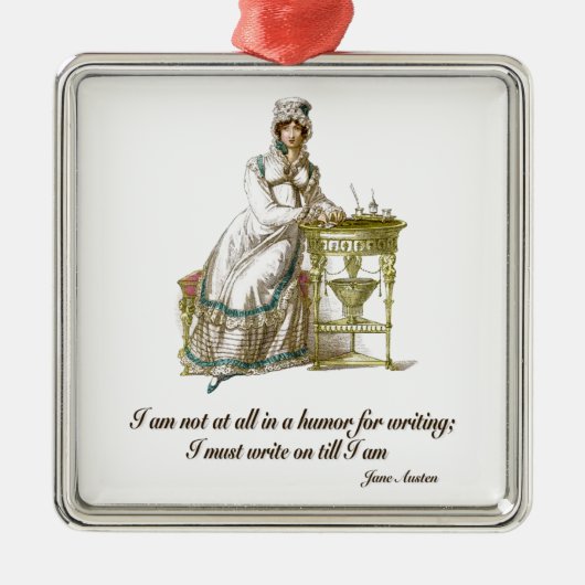 Schrijf op Zys Jane Austen Metalen Ornament (Voorkant)