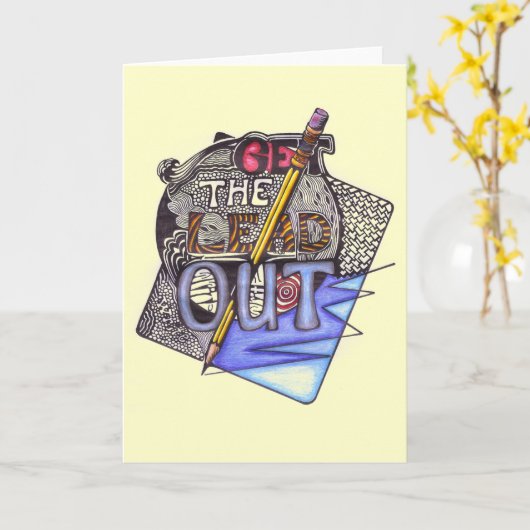 SCHRIJF SNEL! KAART (Gele Bloem)