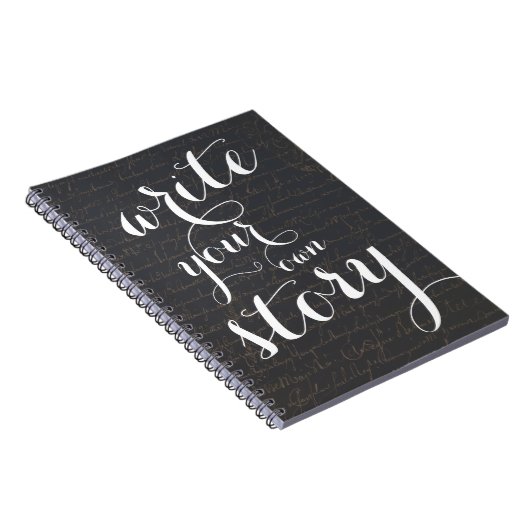 Schrijf uw eigen artikel  zwart, perkament notitieboek (Rechterzijde)