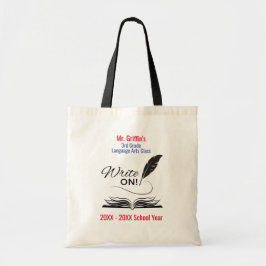 Schrijf verder! | Gepersonaliseerde Klassieke Bood Tote Bag