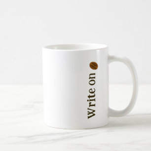 Schrijf verder met koffiebonen schrijvers romansch koffiemok