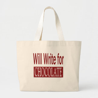 Schrijf voor Chocolate Gift voor Schrijvers Grote Tote Bag