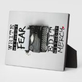 Schrijf zonder angst. Bewerken zonder genade. - FO Fotoplaat (Zijkant)