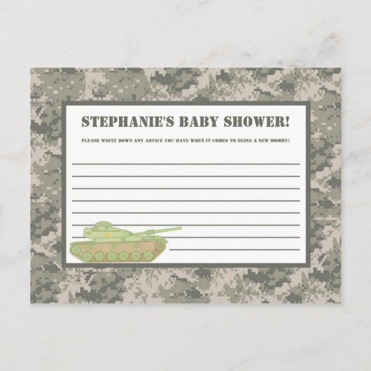 Schrijfbaar advies Kaart ARMY ACU Camoflauge Digit (Voorkant)