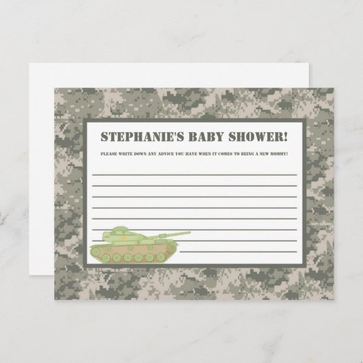 Schrijfbaar advies Kaart ARMY ACU Camoflauge Digit (Voorkant / Achterkant)