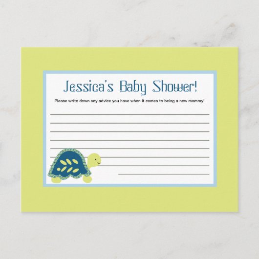 Schrijfbaar advies Kaart blauw Zee (Voorkant)