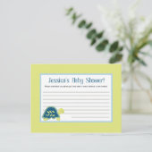 Schrijfbaar advies Kaart blauw Zee (Staand voorkant)