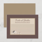 Schrijfbaar advies Kaart bruiloftsvogels bruidegom (Voorkant / Achterkant)