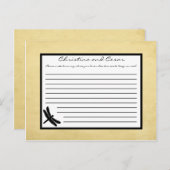 Schrijfbaar advies Kaart Cattail/Dragonfly Silhoue (Voorkant / Achterkant)