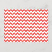 Schrijfbaar advies Kaart Coral Navy Blue Chevron (Achterkant)