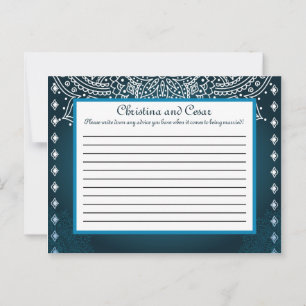 Schrijfbaar advies Kaart Deep Moroccan Blue
