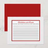 Schrijfbaar advies Kaart grijs rood, formeel afdru (Voorkant / Achterkant)