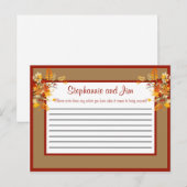 Schrijfbaar advies Kaart herfsttakbladeren (Voorkant / Achterkant)