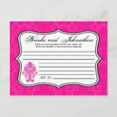 Schrijfbaar advies Kaart: Hot-Pink Damask Lace Pri (Voorkant)