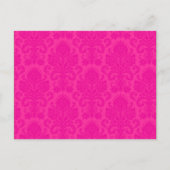 Schrijfbaar advies Kaart: Hot-Pink Damask Lace Pri (Achterkant)