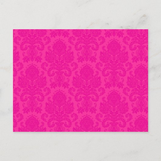 Schrijfbaar advies Kaart: Hot-Pink Damask Lace Pri (Achterkant)