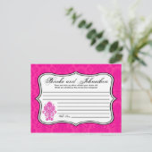 Schrijfbaar advies Kaart: Hot-Pink Damask Lace Pri (Staand voorkant)