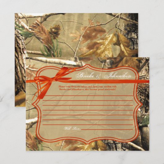 Schrijfbaar advies Kaart Hunters Camoflouge Camo O (Voorkant / Achterkant)