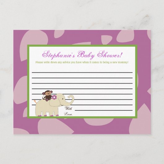 Schrijfbaar advies Kaart Jacana Paars Animals (Voorkant)