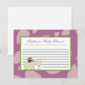 Schrijfbaar advies Kaart Jacana Paars Animals (Voorkant / Achterkant)