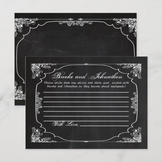 Schrijfbaar advies Kaart Modern Chalkboard (Voorkant / Achterkant)