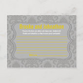 Schrijfbaar advies Kaart Modern Grey Damask Lace P (Voorkant)