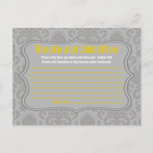 Schrijfbaar advies Kaart Modern Grey Damask Lace P (Voorkant)