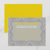 Schrijfbaar advies Kaart Modern Grey Damask Lace P (Voorkant / Achterkant)