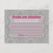 Schrijfbaar advies Kaart Modern Grey Damask Lace P (Voorkant)