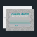 Schrijfbaar advies Kaart Modern Grey Damask Lace P<br><div class="desc">Deze schattige schrijfbare advieskaarten zijn een perfecte aanvulling op elk baby shower of verjaardagsfeestje. Geef deze kaarten gewoon door aan uw gasten, samen met de mooie puntige Sharpie pennen. Je gasten kunnen dan elk advies opschrijven dat ze hebben voor de nieuwe mama of voor de verjaardagsjongen of het meisje. Deze...</div>