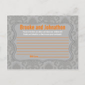 Schrijfbaar advies Kaart Modern Grey Damask Lace P (Voorkant)