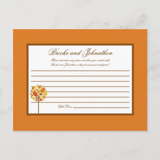 Schrijfbaar advies Kaart Modern najaar Herfst stru (Voorkant)