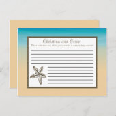 Schrijfbaar advies Kaart Ocean Beach Shore Seashel (Voorkant / Achterkant)