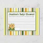 Schrijfbaar advies Kaart Oerwoud Baby's Dieren (Voorkant)