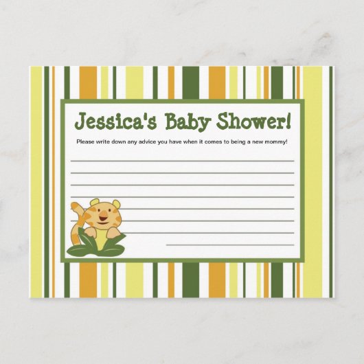 Schrijfbaar advies Kaart Oerwoud Baby's Dieren (Voorkant)