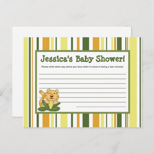 Schrijfbaar advies Kaart Oerwoud Baby's Dieren (Voorkant / Achterkant)