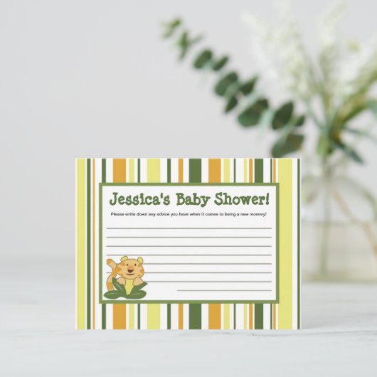 Schrijfbaar advies Kaart Oerwoud Baby's Dieren (Staand voorkant)